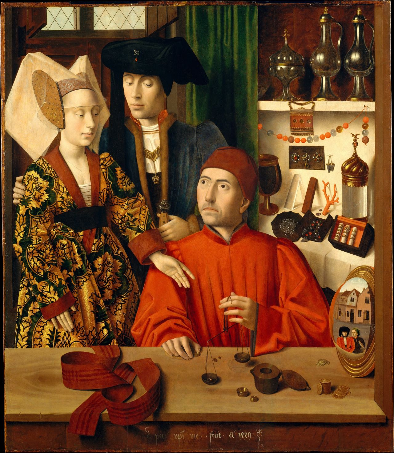 A Goldsmith in his Shop by Petrus Christus, Metropolitan Museum