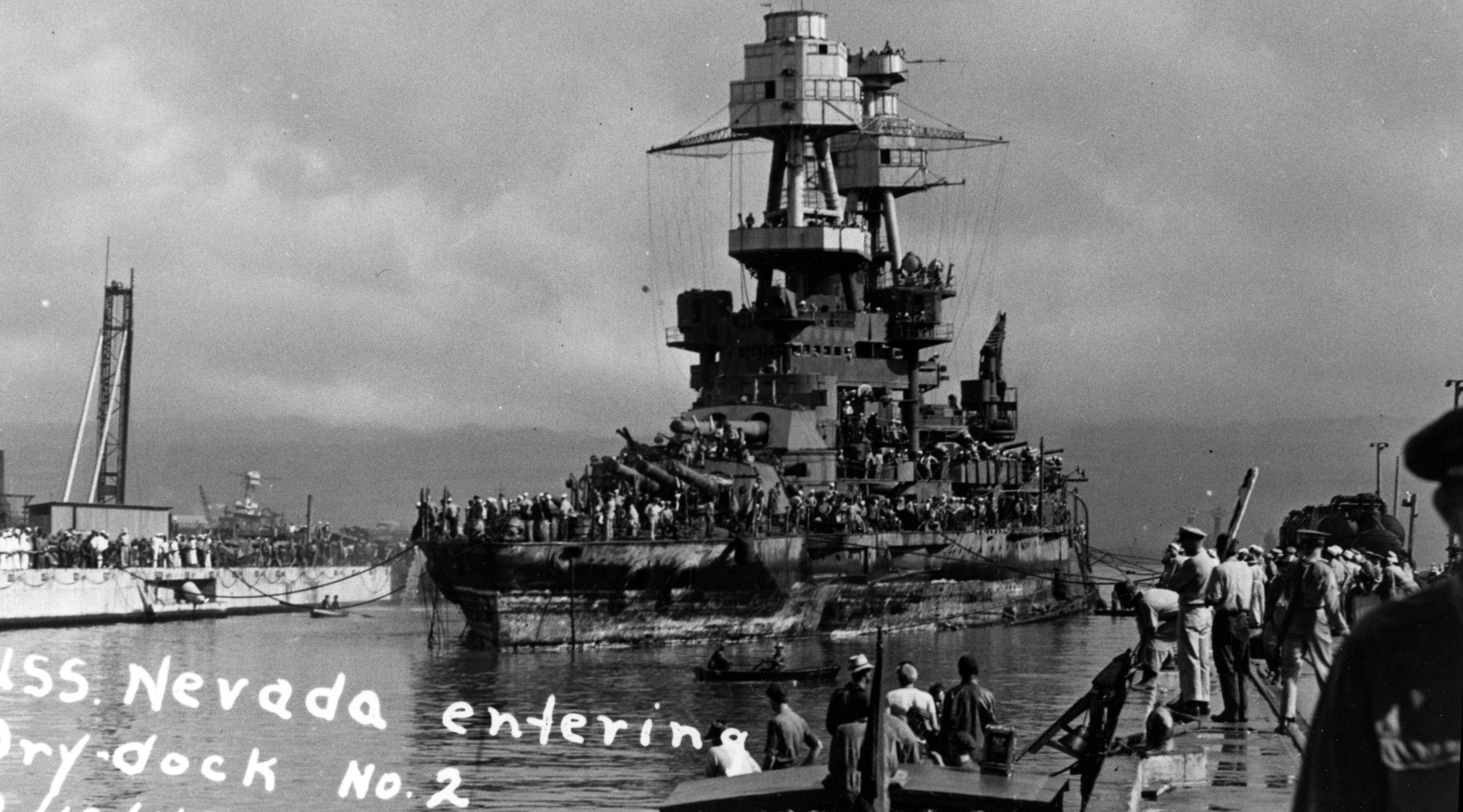 uss nevada dry dock